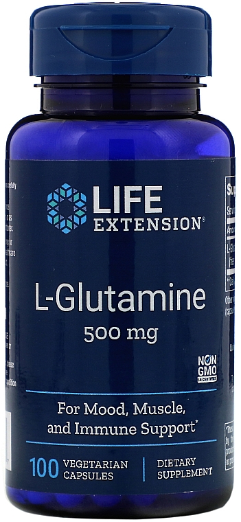 L-glutamina w kapsułkach - Life Extension L-Glutamine — Zdjęcie N1