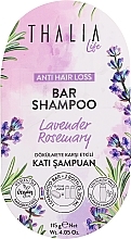 Kup PRZECENA! Szampon w kostce przeciw wypadaniu włosów z lawendą i rozmarynem - Thalia Life Bar Shampoo  *