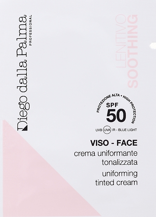 Wygładzający krem ​​do twarzy - Diego Dalla Palma Soothing Uniforming Tinted Cream SPF50 (próbka) — Zdjęcie N1