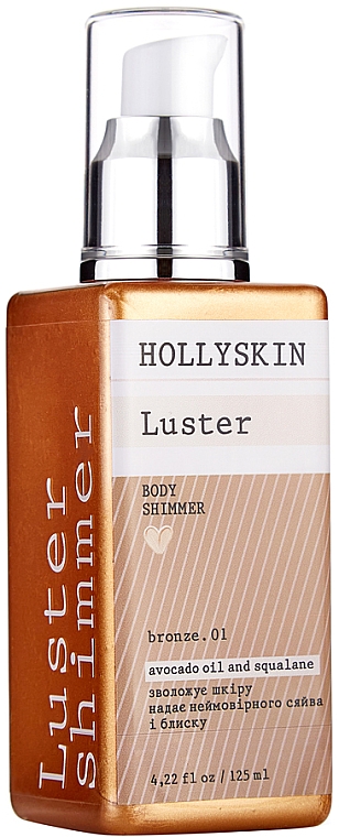 Rozświetlacz do ciała, Brąz 01 - Hollyskin Luster Body Shimmer Bronze. 01 — Zdjęcie N2