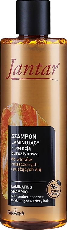 Laminujący szampon do włosów z bursztynową esencją - Farmona Jantar Laminating Shampoo  — Zdjęcie N1
