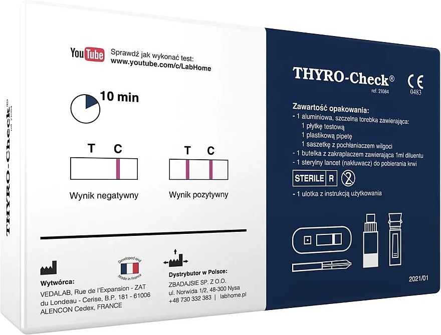 Test diagnostyczny na niedoczynność tarczycy - Lab.Home Thyro-Check — Zdjęcie N2