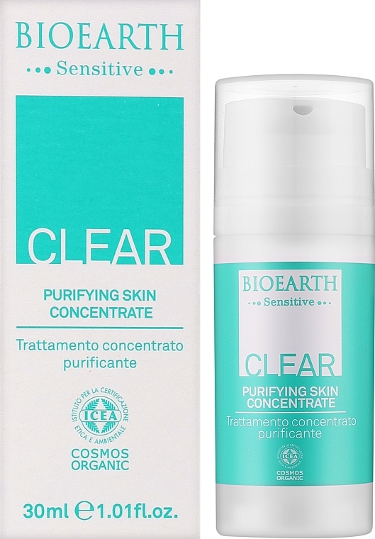 Serum oczyszczające do skóry problematycznej i mieszanej - Bioearth Senstive Clear Purifying Skin Concentrate — Zdjęcie N2