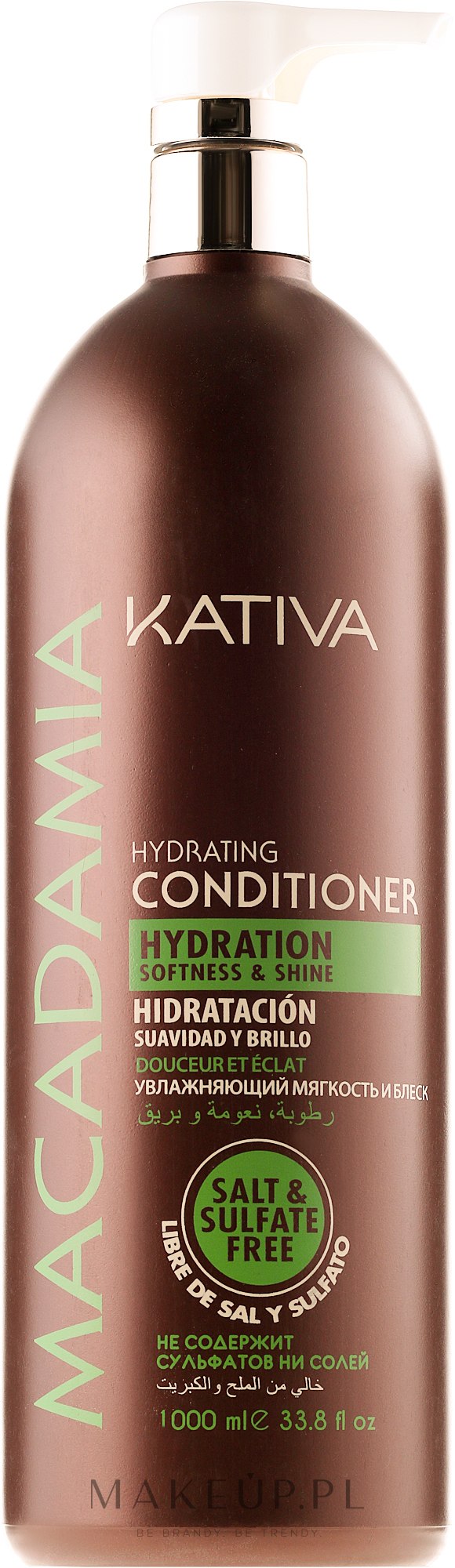 Nawilżająca odżywka do zniszczonych włosów - Kativa Macadamia Hydrating Conditioner — Zdjęcie 1000 ml