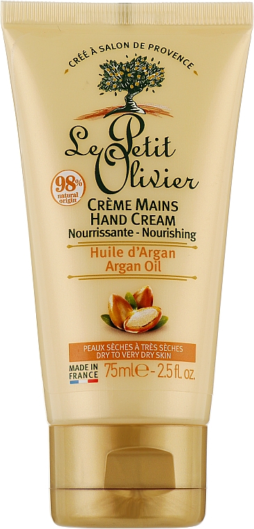 Nawilżający krem do rąk z olejem arganowym - Le Petit Olivier Organic Care With Argan Oil Hand Cream
