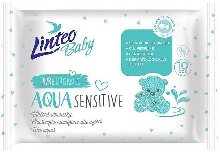 Chusteczki nawilżane dla niemowląt - Linteo Baby Aqua — Zdjęcie N1
