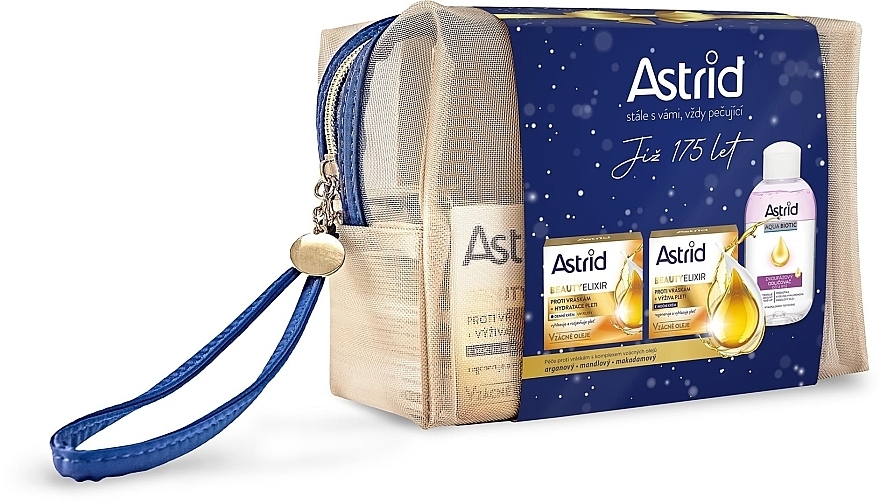 Zestaw - Astrid Beauty Elixir Set (f/cr/2x50ml + cleanser/water/125ml + bag) — Zdjęcie N1