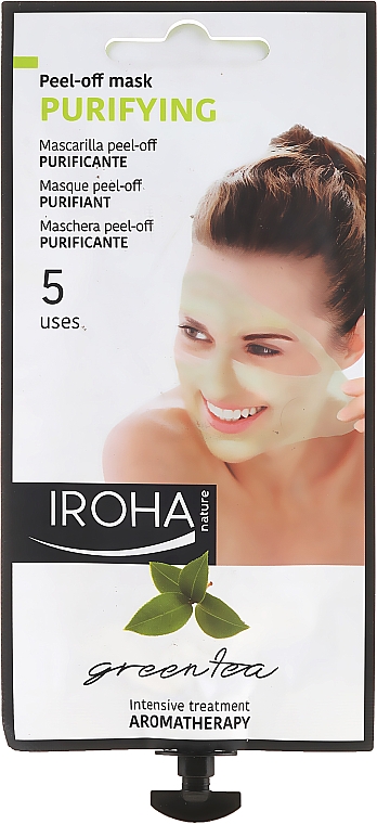 Oczyszczająca maska peel-off do twarzy - Iroha Nature Green Tea Purifying Peel-Off Mask — Zdjęcie N1