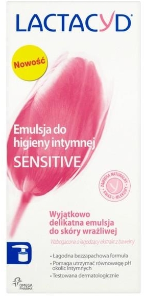 Delikatna emulsja do higieny intymnej do skóry wrażliwej (z dozownikiem) - Lactacyd Body Care — Zdjęcie N2