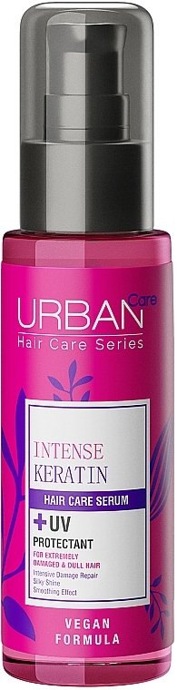 Intensywnie regenerujące i wygładzające serum z keratyną do włosów mocno zniszczonych - Urban Care Intense Keratin Hair Care Serum — Zdjęcie N1