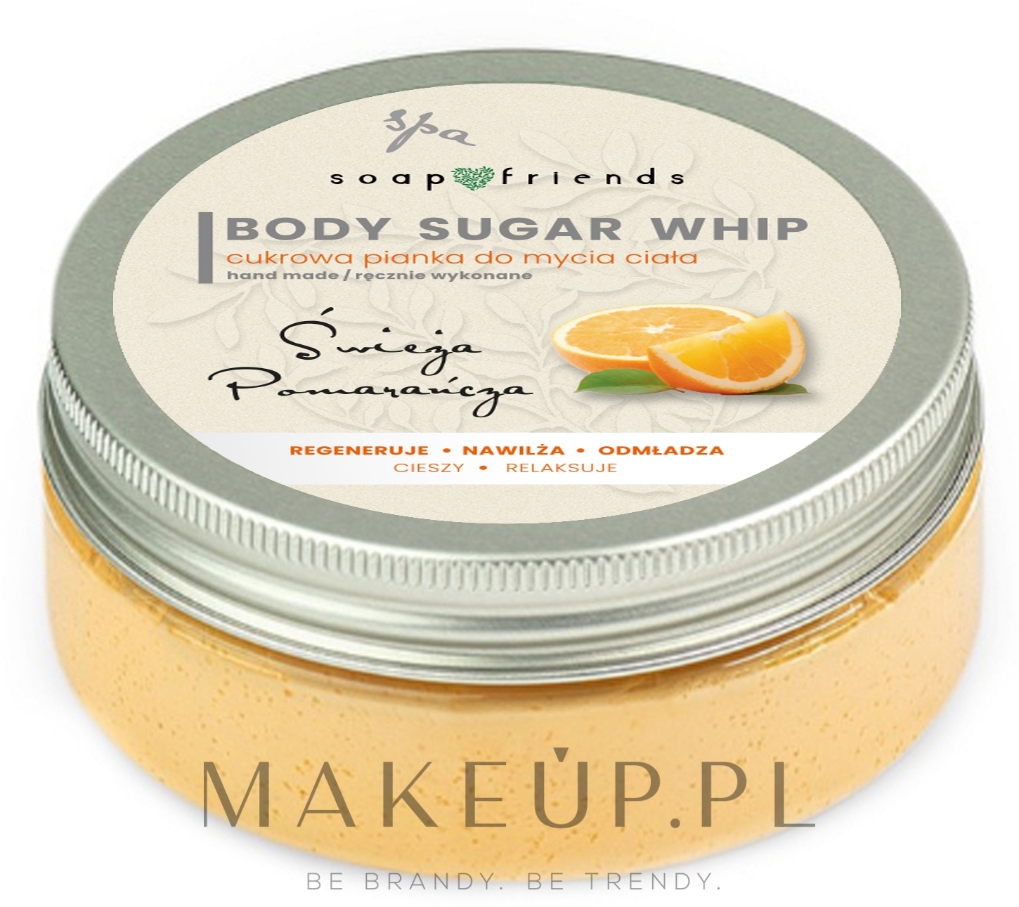 Cukrowa pianka do mycia ciała, Świeża pomarańcza - Soap&Friends Orange Body Sugar Whip — Zdjęcie 200 g