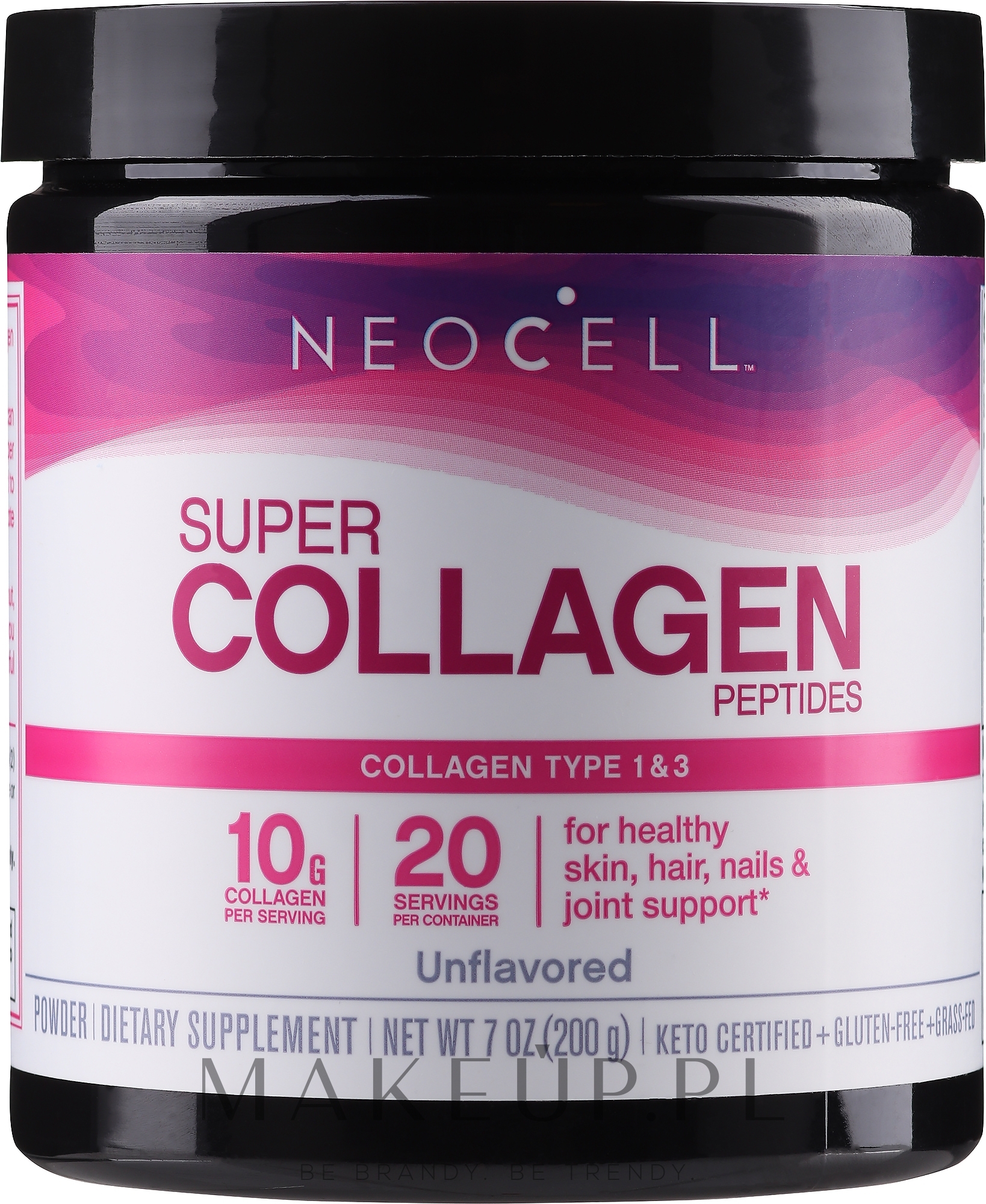 Kolagen typu 1 i 3 na włosy, skórę, paznokcie i stawy - NeoCell Super Collagen — Zdjęcie 200 g