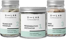 Zestaw suplementów diety na piękną skórę - D-Lab Nutricosmetics Perfect-Skin Program 2 Months (caps/6x56pcs) — Zdjęcie N1