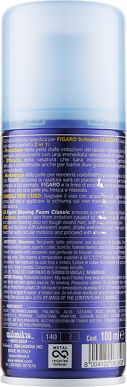 Pianka do golenia - Figaro Shaving Foam Regular Shave — Zdjęcie N2