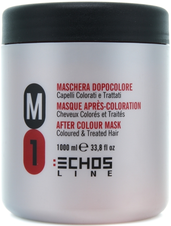 Hipoalergiczna maska do włosów Kuracja rewitalizująca - Echosline M1 Color Care After Color Mask — Zdjęcie N1