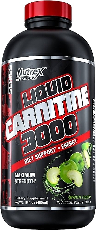 Karnityna w płynie - Nutrex Research Liquid Carnitine Green Apple 3000 — Zdjęcie N1