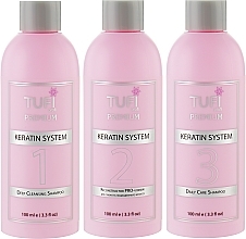 Kup Zestaw do keratynowego prostowania włosów - Tufi Profi Premium (keratin/100ml + shm/2x100ml) 
