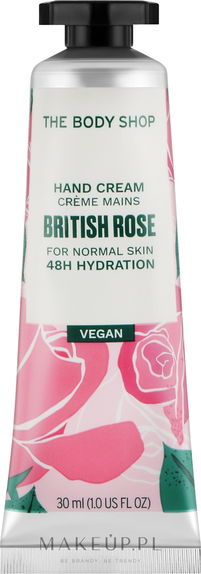 Wegański krem do rąk Brytyjska róża - The Body Shop Hand Cream British Rose Vegan — Zdjęcie 30 ml