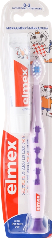 Miękka szczoteczka do zębów dla dzieci - Elmex Learn Toothbrush Soft + Toothpaste 12ml — Zdjęcie N2