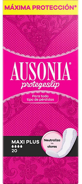 Wkładki higieniczne, 20 szt. - Ausonia Protegeslip Maxi Plus — Zdjęcie N1