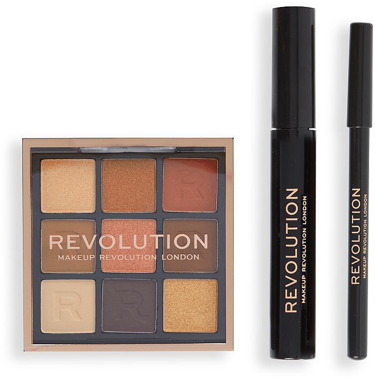 Zestaw, 3 produkty - Makeup Revolution Into The Bronze Eye Set Gift Set — Zdjęcie N2