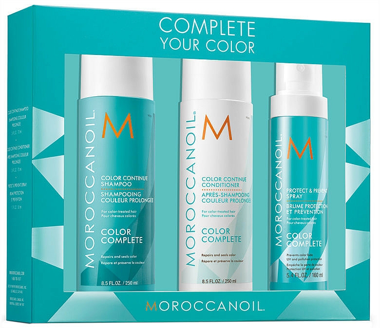 Zestaw - Moroccanoil Color Complete (shmp/250ml + h/cond/250ml + h/spr/160ml) — Zdjęcie N1