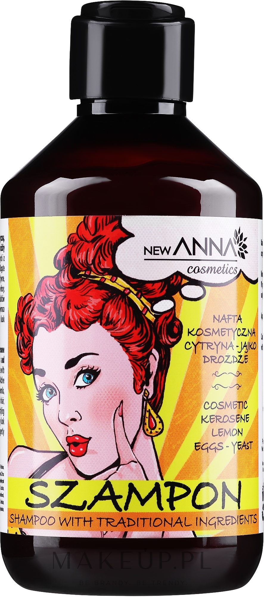 Szampon do włosów z naftą, cytryną i drożdżami - New Anna Cosmetics — Zdjęcie 300 ml