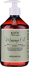 Kup PRZECENA! Olejek do masażu z olejem awokado - Eco U *