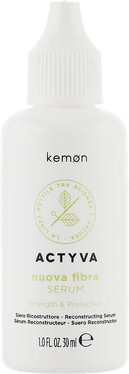 Odbudowujące serum do włosów osłabionych i zniszczonych - Kemon Actyva Nuova Fiber Serum — Zdjęcie N2