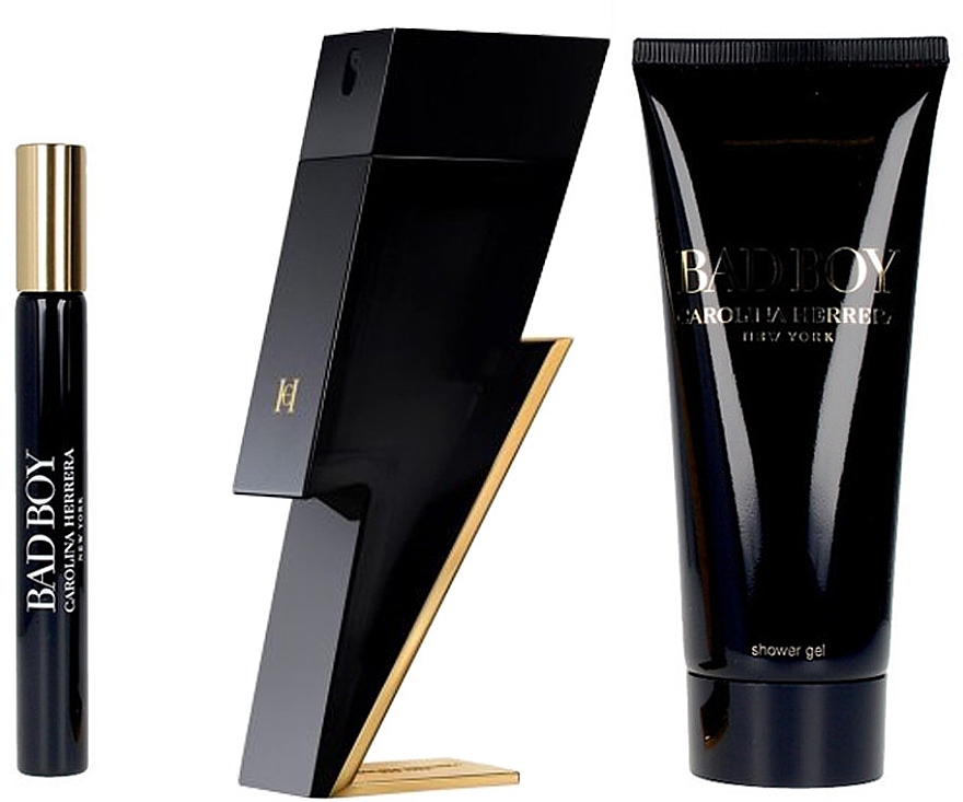 Carolina Herrera Bad Boy - Zestaw (edt 100 ml + edt 10 ml + sh/gel 100 ml) — Zdjęcie N2