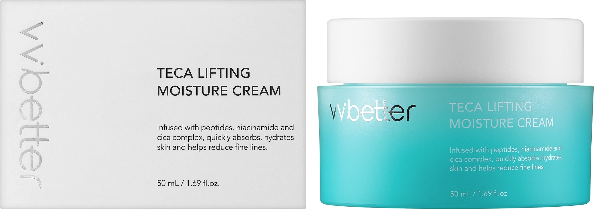 Nawilżający krem ​​z peptydami - Vvbetter Teca Lifting Moisture Cream — Zdjęcie 50 ml