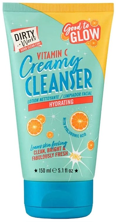 Nawilżający krem do mycia twarzy z witaminą C - Dirty Works Good To Glow Vitamin C Creamy Cleaner  — Zdjęcie N1