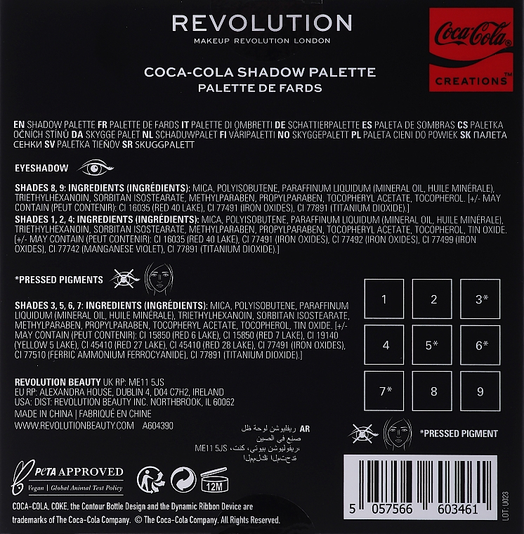 Minipaletka cieni do powiek - Makeup Revolution x Coca-Cola Creations Mini Shadow Palette — Zdjęcie N3
