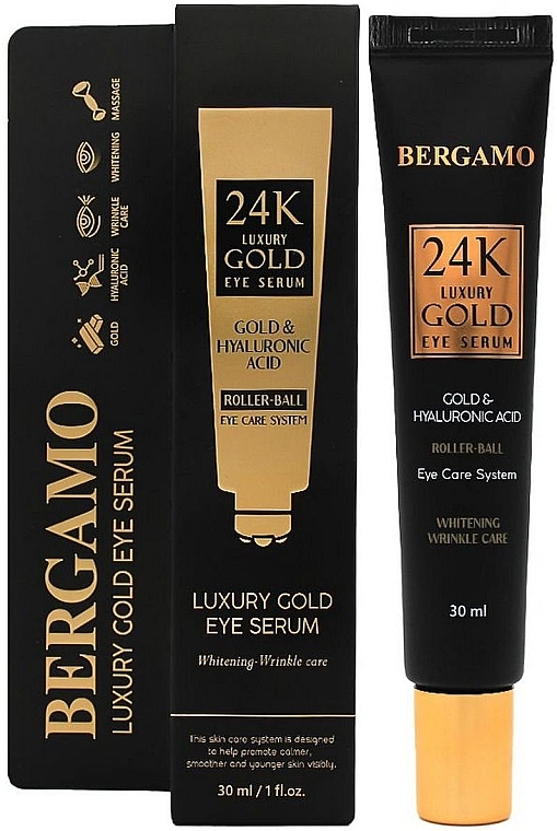 Serum pod oczy ze złotem koloidalnym - Bergamo 24K Luxury Gold Eye Serum — Zdjęcie N1