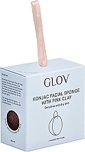 Gąbka do twarzy z glinką różową - Glov Konjac Facial Sponge With Pink Clay — Zdjęcie N2