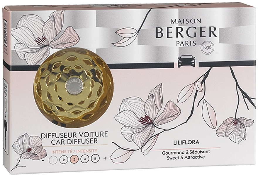 Maison Berger Liliflora - Dyfuzor zapachowy do samochodu, złoty — Zdjęcie N1