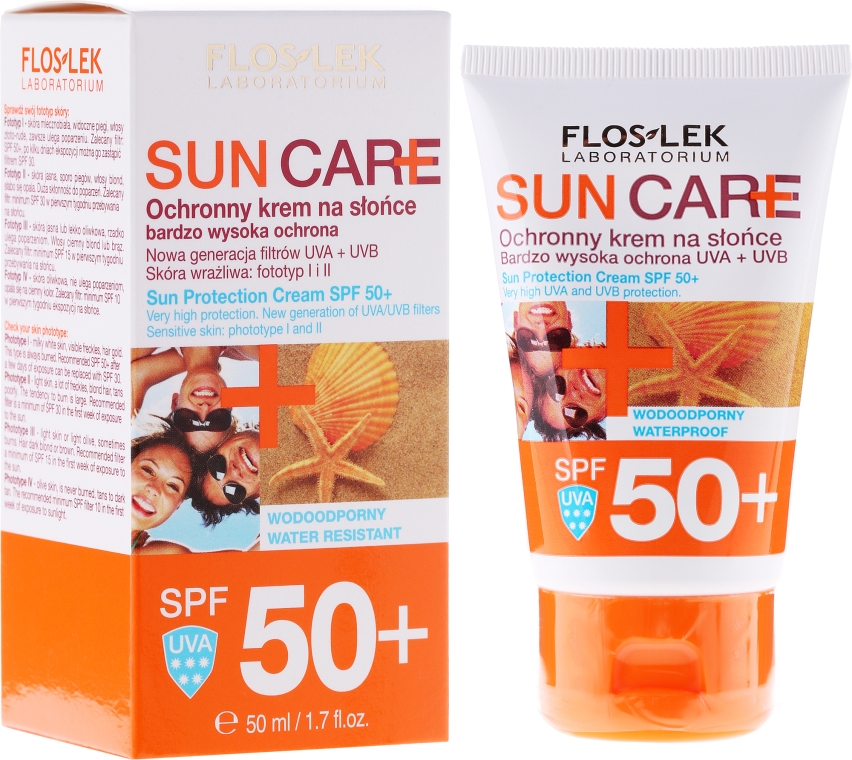 Ochronny krem na słońce SPF 50+ - Floslek Sun Care Sun Protection Cream — Zdjęcie N1