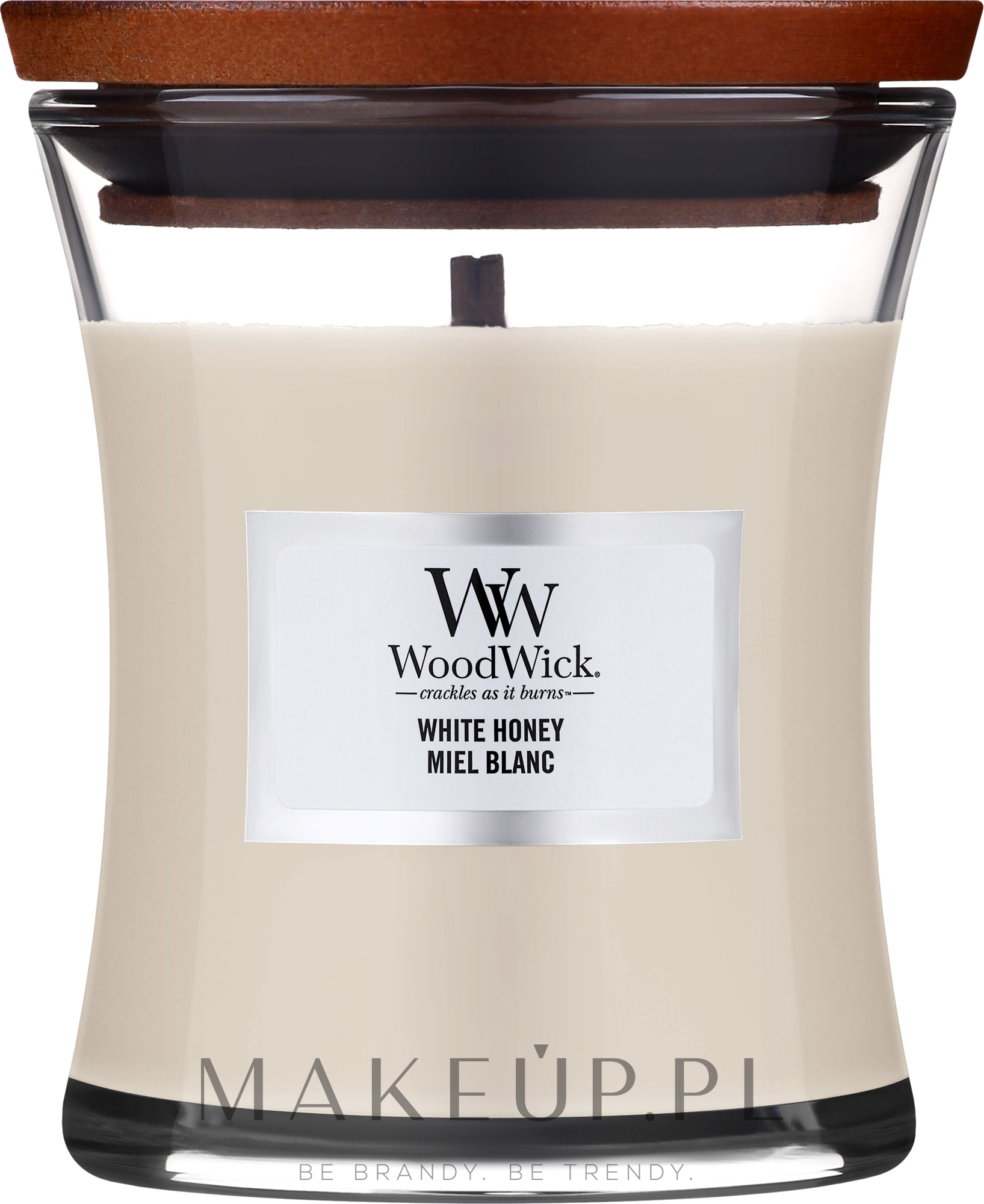 Świeca zapachowa w szkle - WoodWick Hourglass Candle White Honey — Zdjęcie 275 g