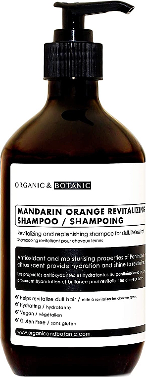 Regenerujący szampon do włosów - Organic & Botanic Mandarin Orange Revitalizing Shampoo — Zdjęcie N1
