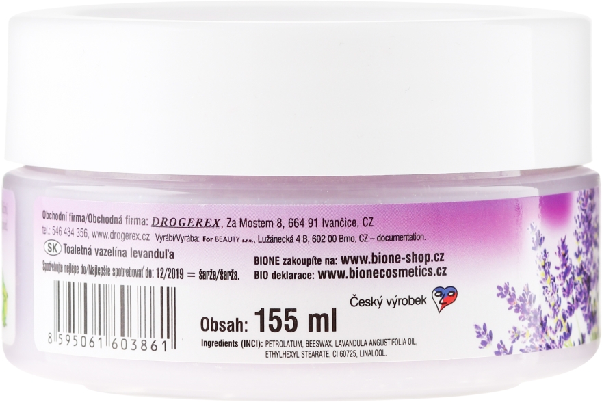 Wazelina kosmetyczna z lawendą - Bione Cosmetics Lavender Cosmetic Vaseline — Zdjęcie N2