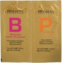 Kup Zestaw - Salerm Linea Oro Protein (shm/10ml + balm/10ml)