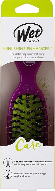 Szczotka do włosów, fioletowa - Wet Brush Mini Shine Enhancer Brush Purple — Zdjęcie N2