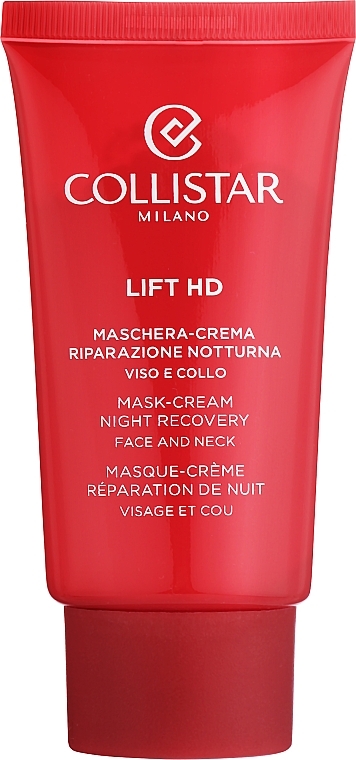 Maska-krem na noc do twarzy i szyi - Collistar Lift HD Mask Cream Night Recovery — Zdjęcie N1
