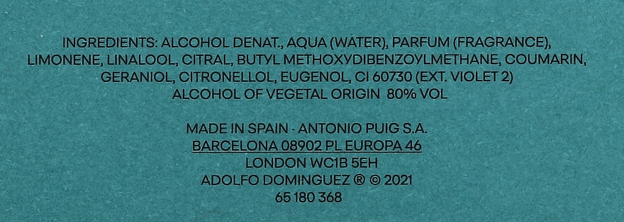 Adolfo Dominguez Agua Fresca Bergamota Ambar - Woda toaletowa — Zdjęcie N3