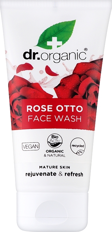 Żel do mycia twarzy Róża Otto - Dr Organic Bioactive Skincare Organic Rose Otto Cream Face Wash