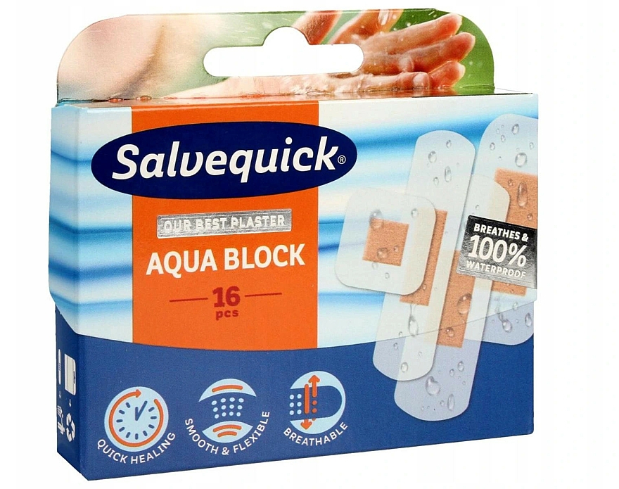 Przezroczyste plastry wodoodporne - Salvequick Aqua Block — Zdjęcie N1