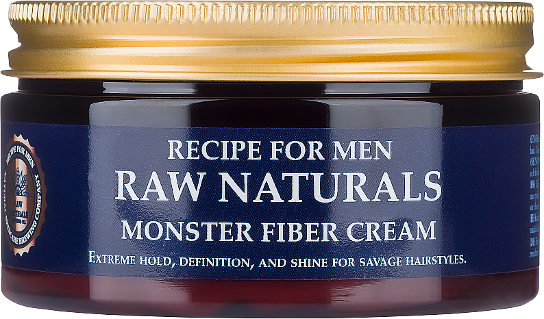 Nabłyszczający krem do stylizacji włosów dla mężczyzn - Recipe For Men RAW Naturals Monster Fiber Cream — Zdjęcie N1
