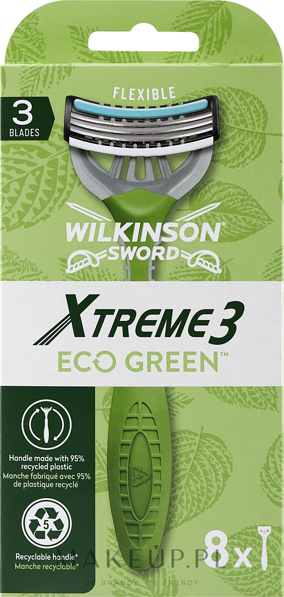 Jednorazowe maszynki do golenia, 8 szt. - Wilkinson Sword Xtreme 3 Eco Green — Zdjęcie 8 szt.