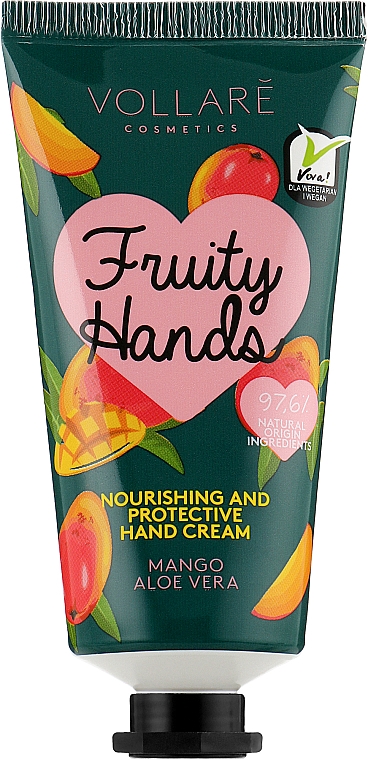 Krem do rąk, mango i aloes - Vollare Vegan Fruity Hands Hand Cream