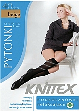 Kup Podkolanówki relaksujące dla kobiet, 40 DEN, beige - Knittex